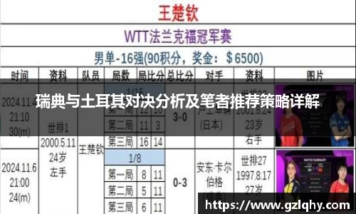 瑞典与土耳其对决分析及笔者推荐策略详解